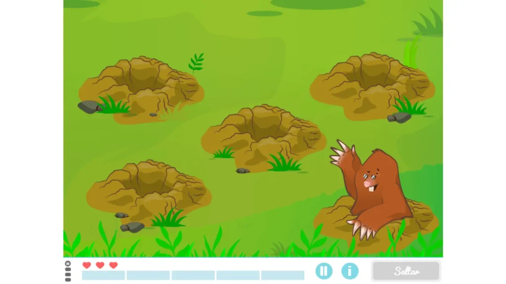 Gioco di NeuronUP per la memoria di lavoro nei bambini: Invasione delle talpe