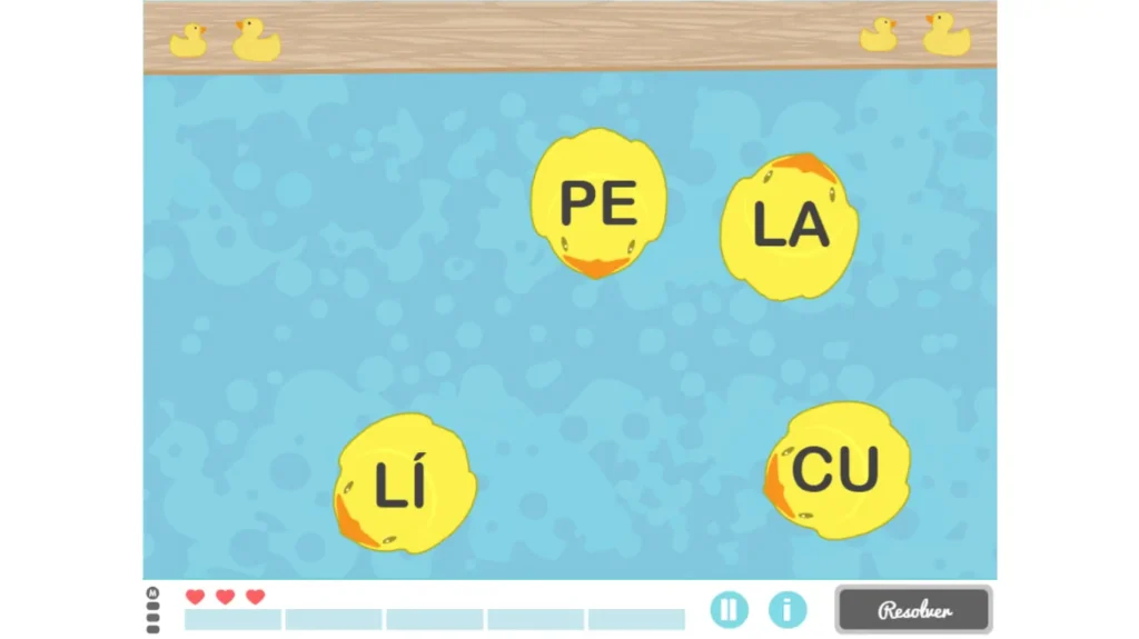 Gioco di NeuronUP per lavorare la memoria di lavoro nei bambini: Pesca la parola