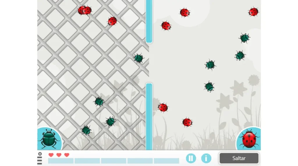 Separa los bichos Actividad retadora de NeuronUP