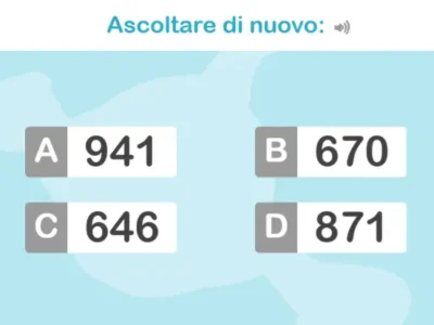 Scheda per lavorare sulla discriminazione nei bambini: Che numero ascolti?