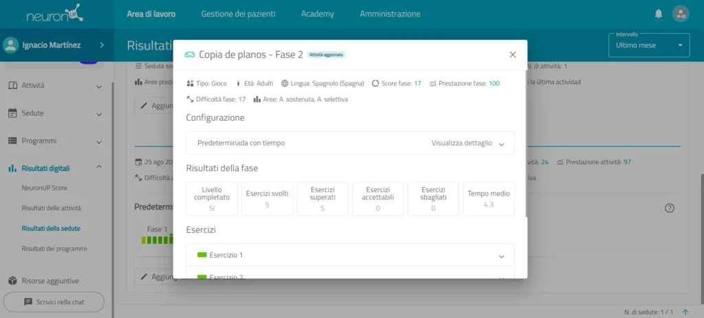 Rivedi le prestazioni – NeuronUP