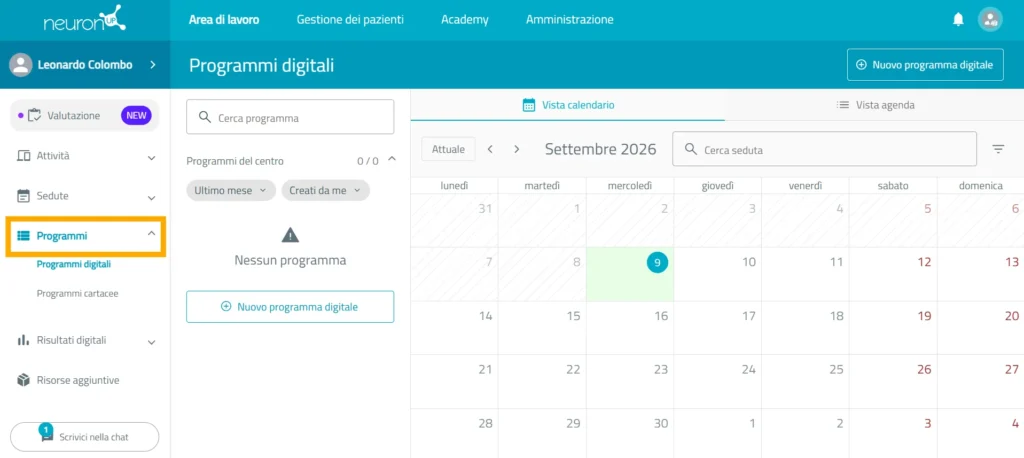 Accedi a «Programmi digitali» – NeuronUP