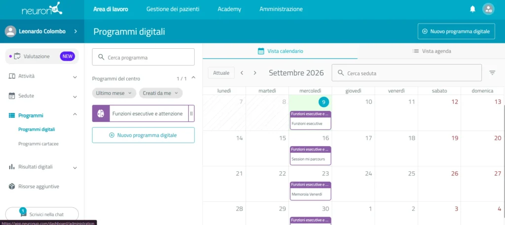 Segui l’andamento del programma – NeuronUP