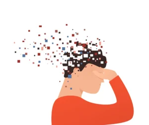 Черепно-мозговая травма: управление и лечение. Мужчина касается головы, пока исчезает.