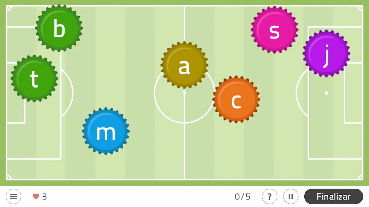 Задания NeuronUP - Фишки с буквами