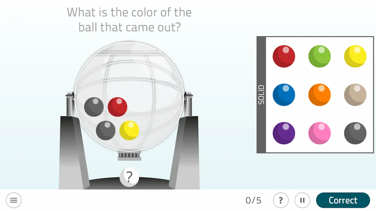 NeuronUP Activities - Color lottery