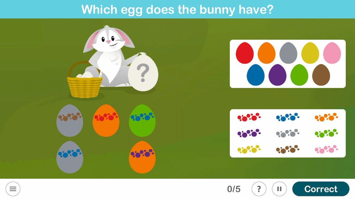 NeuronUP Activities - Easter Eggs