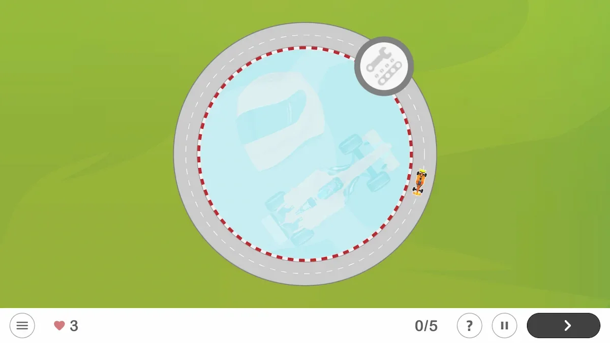 NeuronUP Activities - Pit Stop