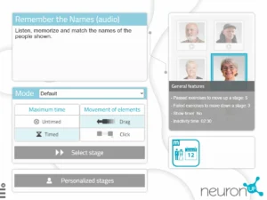 NeuronUP Activities - Remember the Names - Panel