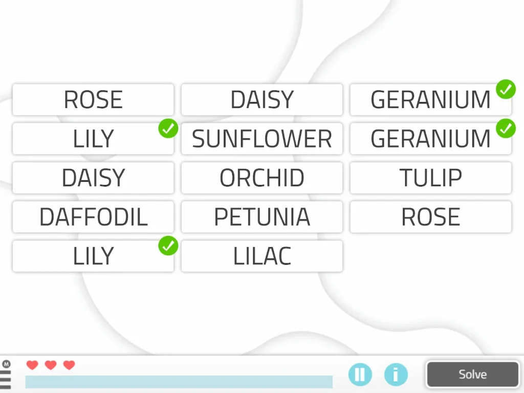 10 упражнений когнитивной стимуляции для людей с Паркинсоном NeuronUP Activities - Repeated Words-2