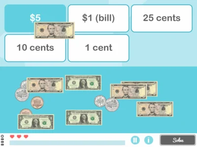 NeuronUP Activities - Sort your piggy bank