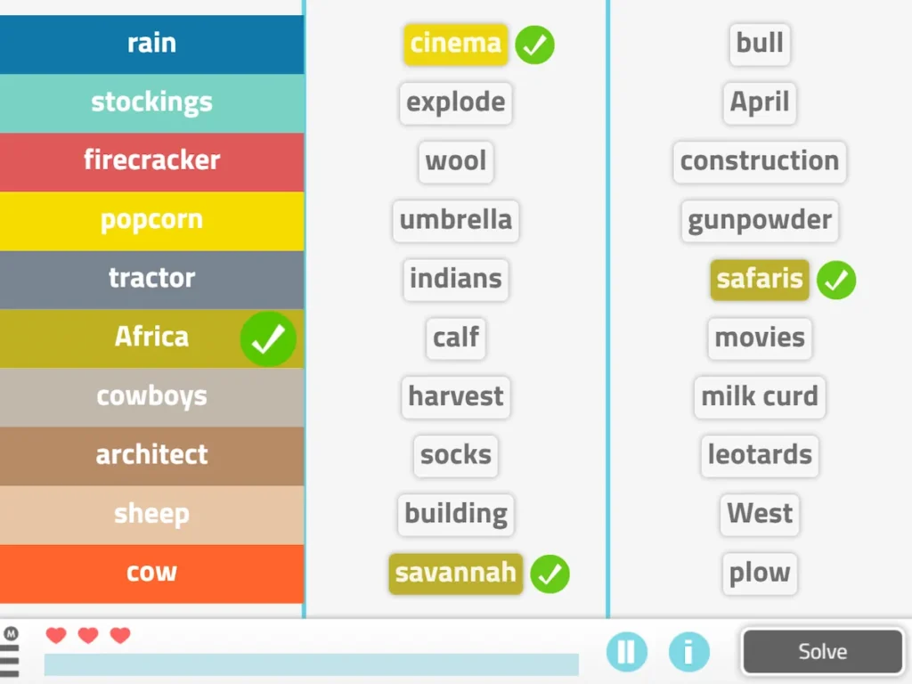 10 упражнений когнитивной стимуляции для болезни Паркинсона NeuronUP Activities - Word Association