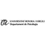 Логотип факультета психологии Университета Ровира-и-Виргили (URV) с названием университета и факультета в чётком дизайне.