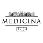 Логотип учреждения, сочетающий слово MEDICINA и аббревиатуру USP с изображением здания.
