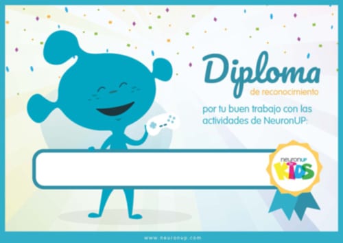 diploma de neuronup para niños
