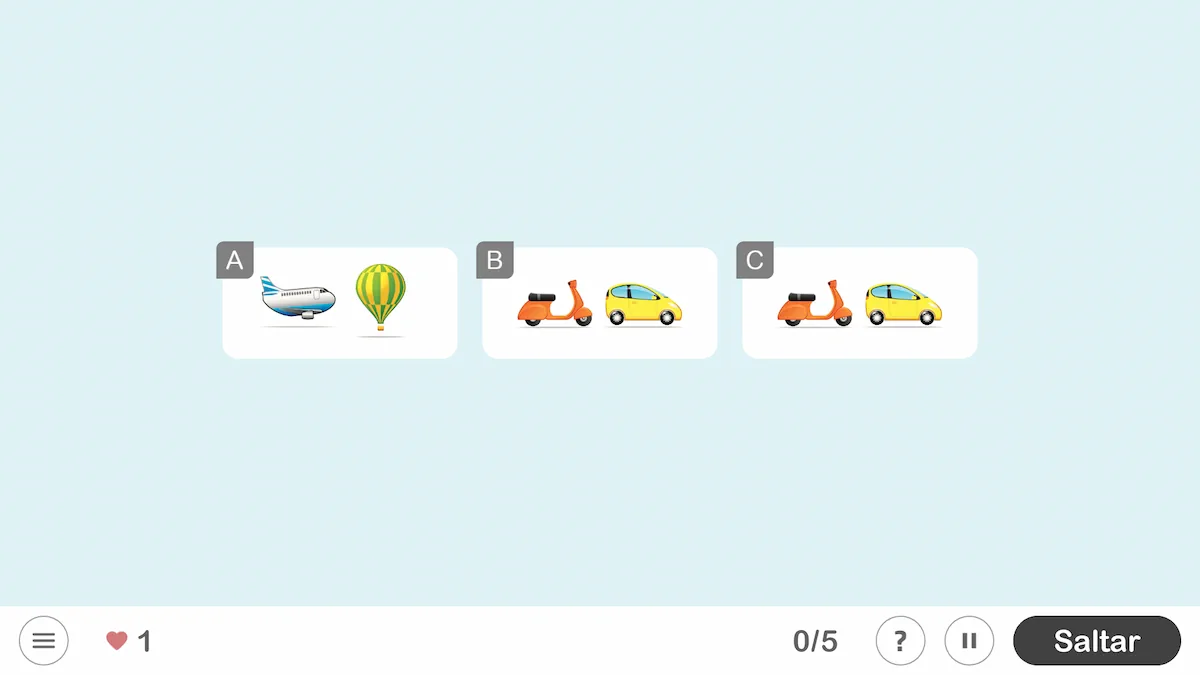 Actividades NeuronUP - Encuentra el dibujo diferente