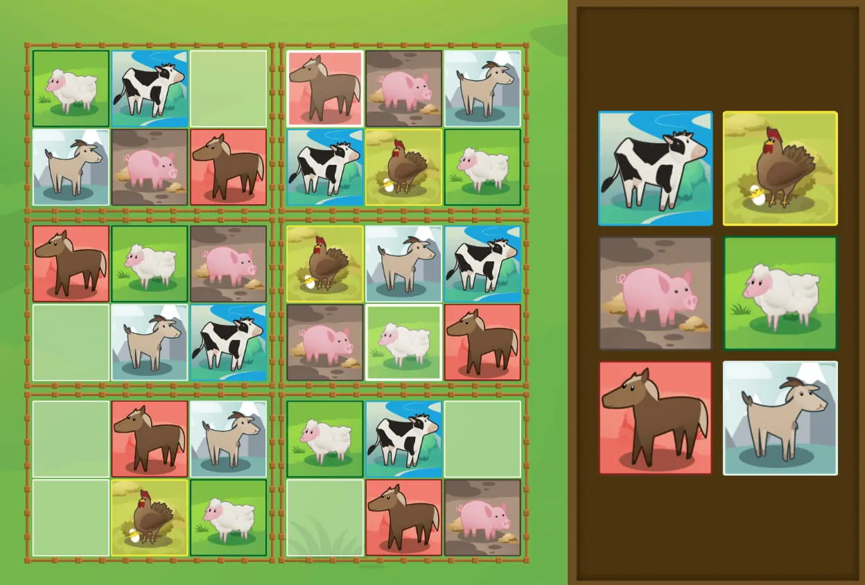 Orden en la granja: Actividad de NeuronUP