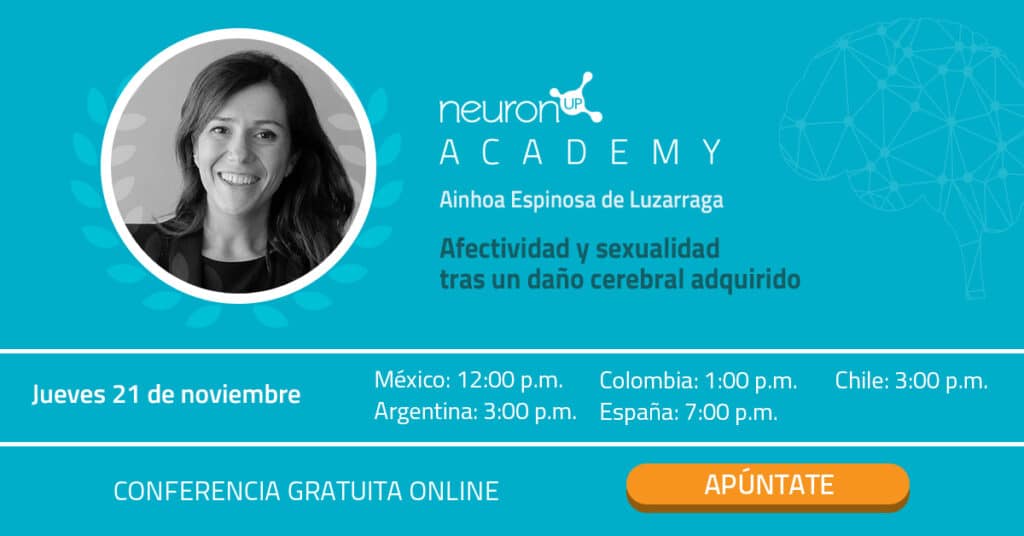 Ponencia de la neuropsicóloga Ainhoa Espinosa de Luzarraga imparte una ponencia sobre afectividad y sexualidad tras un daño cerebral adquirido en NeuronUP Academy.