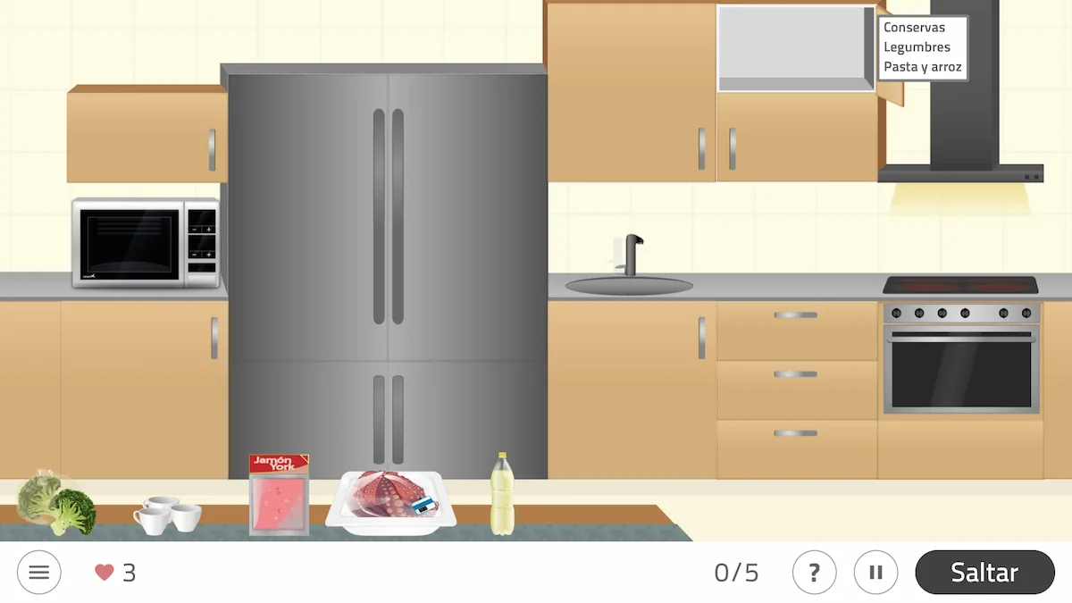 Actividades NeuronUP - Ordena la cocina