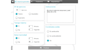 Dificultad de las actividades de NeuronUP