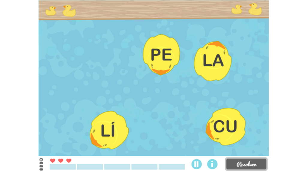 Juego de NeuronUP para trabajar la memoria de trabajo en niños: Pesca la palabra