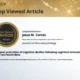 Wiley Top Viewed Article Jesús Cortés El estudio de NeuronUP que anticipa el deterioro cognitivo recibe un prestigioso reconocimiento internacional