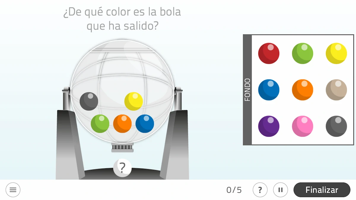Actividades NeuronUP - Lotería de colores