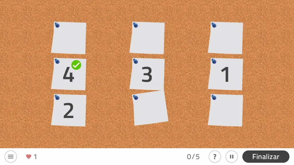 Actividades NeuronUP - Post-it ordenados