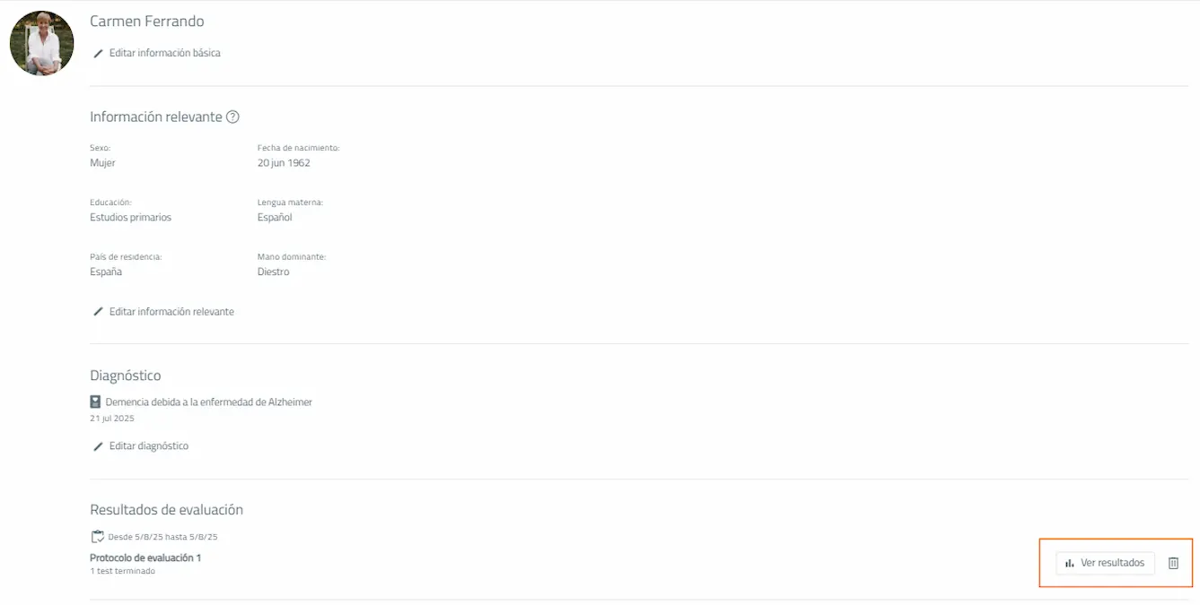 Resultados de NeuronUP Assessment
